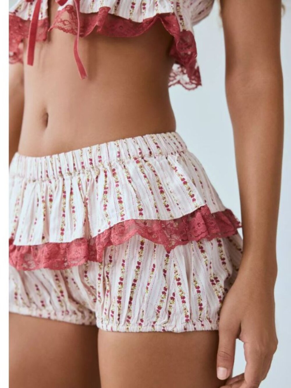 Urban Outfitters Out From Under Hearts Desire Skirted Bloomer Short | M